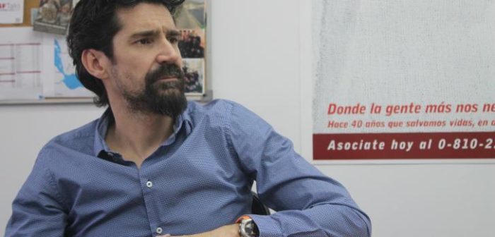 David Cantero Pérez, director de la oficina regional de Médicos Sin Fronteras en Buenos Aires