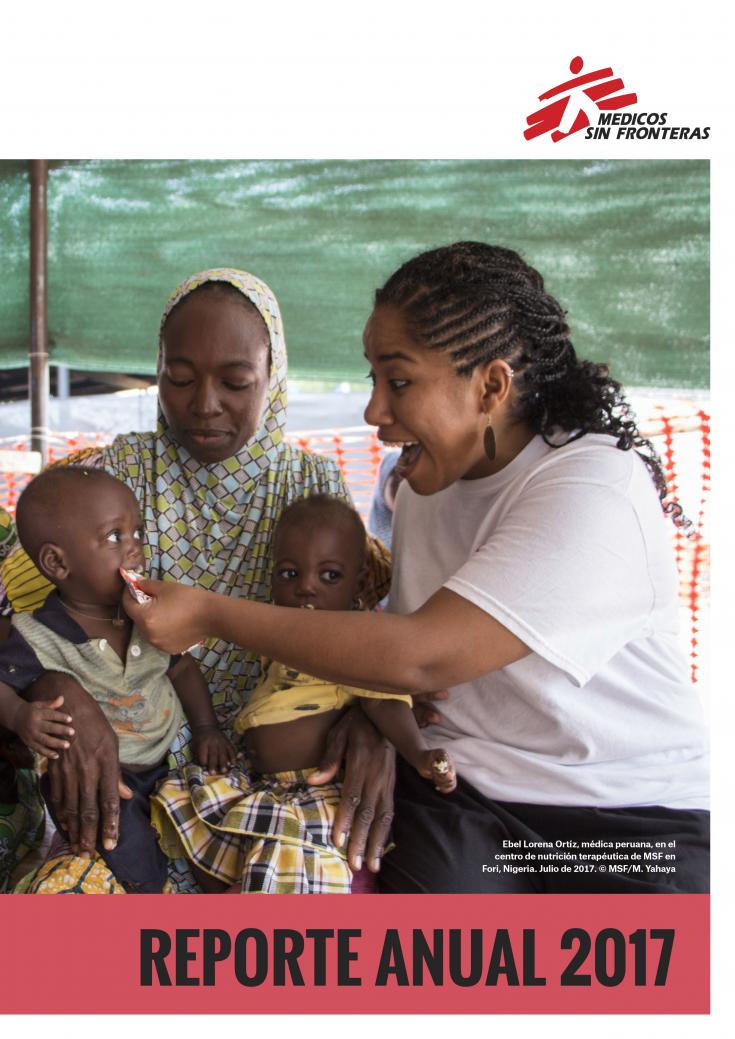 Ebel Lorena Ortiz, médica peruana, en el centro de nutrición terapéutica de Médicos Sin Fronteras de Fori, Nigeria. Julio de 2017.