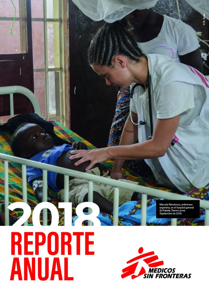 Marcela Mendoca, enfermera argentina, en el hospital general de Kabala, Sierra Leona. Septiembre de 2018.