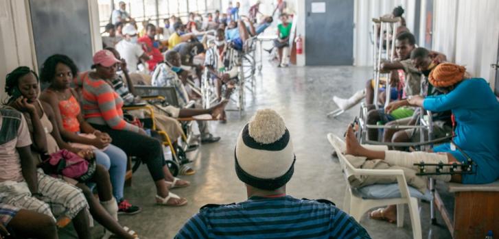 El departamento de consultas externas de nuestro hospital de traumatología en Tabarre recibe recibe aproximadamente 80 pacientes por día. Haití, diciembre de 2020Guillaume Binet/MYOP