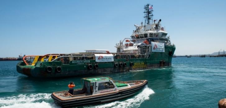 El barco Bourbon-Argos de MSF © Gabriele François Casini/MSFGabriele François Casini/MSF