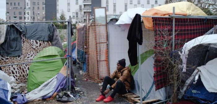 Yannick en Porte d'Aubervilliers, el campamento en el que vivió durante dos meses en París.Augustin Le Gall