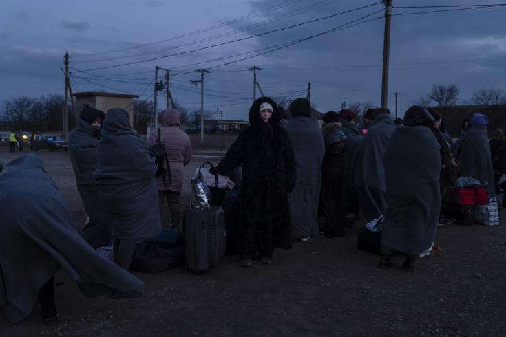 Al paso fronterizo de Palanca, en Moldavia, llegan cada día miles de ucranianos que huyen de los combates en el sur de Ucrania. 