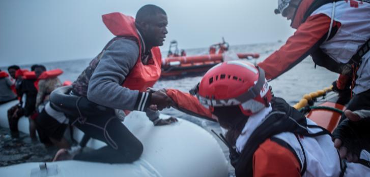 El 29 de marzo de 2022, 113 personas fueron rescatadas en el Mediterráneo por nuestro buque Geo Barents.Anna Pantelia/MSF.