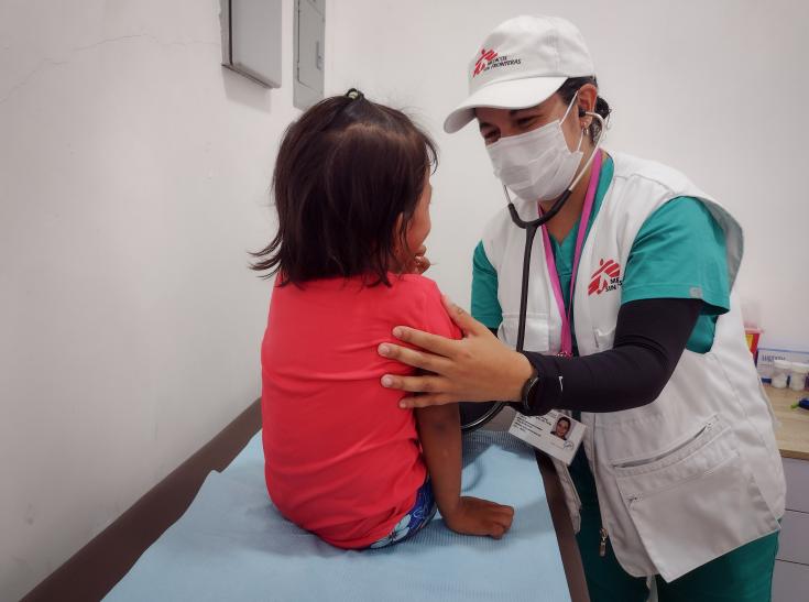 Clínica cercana a la estación de autobuses y del centro de retornados, donde llegan diariamente guatemaltecos y muchos niños no acompañados