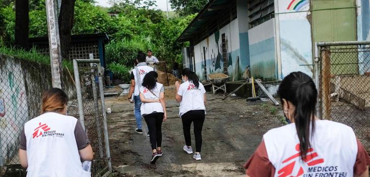 Trabajadoras y trabajadores de salud de MSF en el Hospital Padre Justo de Rubio, Táchira, Venezuela.Matias Delacroix.