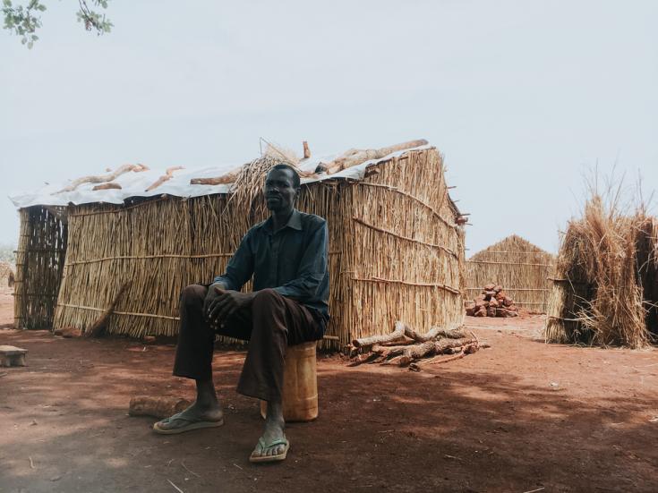 Jean-Claude en el campo de desplazados internos en Bogouyo, República Centroafricana