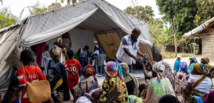 Nuestra clínica móvil en Mondlane, Cabo Delgado, Mozambique.Mariana Abdalla/MSF.