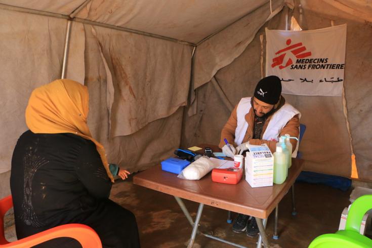 Clínica móvil de Médicos Sin Fronteras en el campamento de Al-Fuqara, en la zona de Al-Dana, Siria