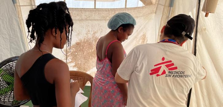 Sam Antoine nació migrante. Su madre lo dio a luz tras cruzar el Darién.Natalia Romero/MSF.