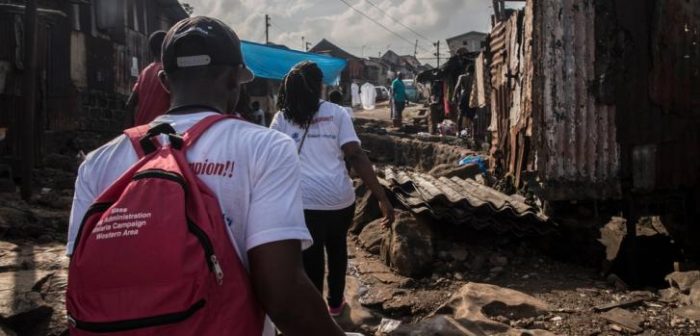 Distribución de tratamientos antimaláricos en Freetown, Sierra Leone. © Anna Surinyach / MSFAnna Surinyach / MSF