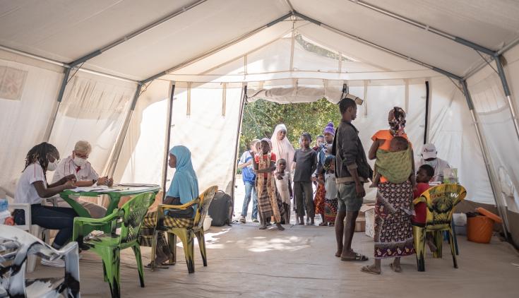 Clínica móvil de MSF en Mozambique.