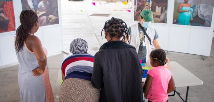 Realizamos actividades de promoción de la salud destinadas a las personas migrantes varadas en la "Plaza de la República" en Reynosa, Tamaulipas, México. Abril de 2021MSF/Cesar Delgado