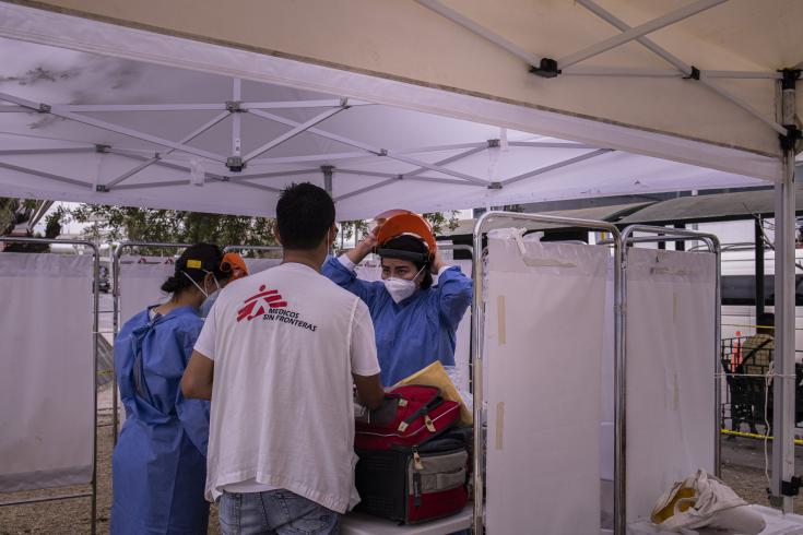 Centro de salud de MSF que brinda atención a personas deportadas en México