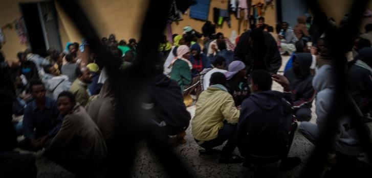 Centro de detención de migrantes en Tripoli, Libia. © Ricardo Garcia VilanovaRicardo Garcia Vilanova