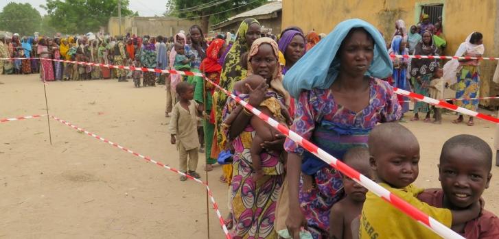 Más de 15.000 desplazados enfrentan una situación desastrosa en en la ciudad de Banki, Nigeria. © Naoufel Dridi/MSFNaoufel Dridi/MSF