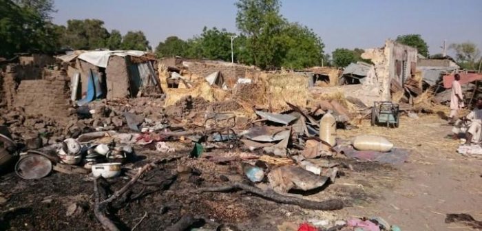 Campo de desplazados en Rann, Nigeria, luego del bombardeo ©Mohammed Musoke/MSF