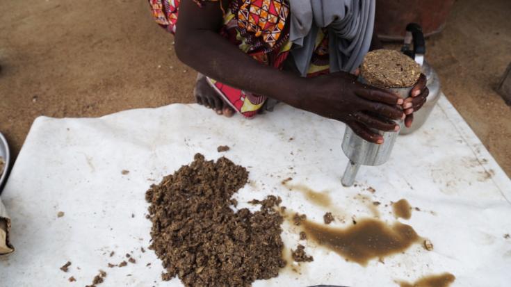 Briquetas bío en lugar de leña para ayudar a que las poblaciones permanezcan seguras en zonas de conflicto en Nigeria