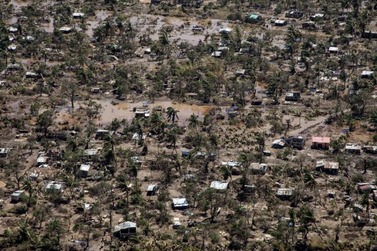 Vista aérea de la ciudad de Buzi y la devastación causada por el ciclón Idai, en marzo de 2019.