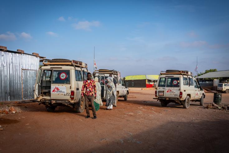 Clínica móvil de MSF en Somalia, región afectada por la crisis climática.