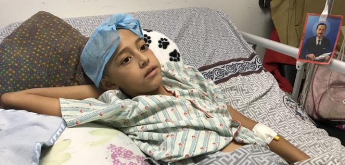 Roiber, un niño de 11 años que recibió un disparo en la cabeza. La violencia sigue siendo generalizada en muchos barrios de la capital.MSF