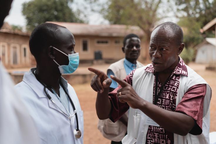 Actividades de promoción de la salud en Sudán del Sur, abril 2020. 
