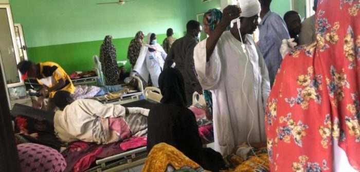 La situación en el del Hospital del Sur, en El Fasher, Darfur del Norte, donde varias personas han resultado heridas en los combates.MSF/Ali Shukur.