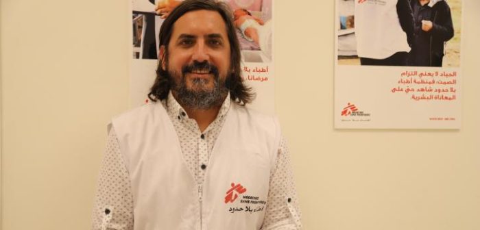 Lucas Molfino, médico argentino trabajando en respuesta a la explosión en Beirut, Líbano.MSF