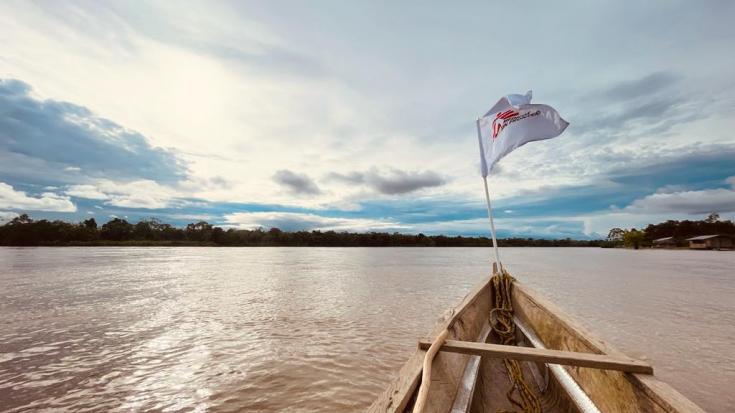 Visita de Médicos Sin Fronteras a Guadualito Beté, Chocó, en Colombia.