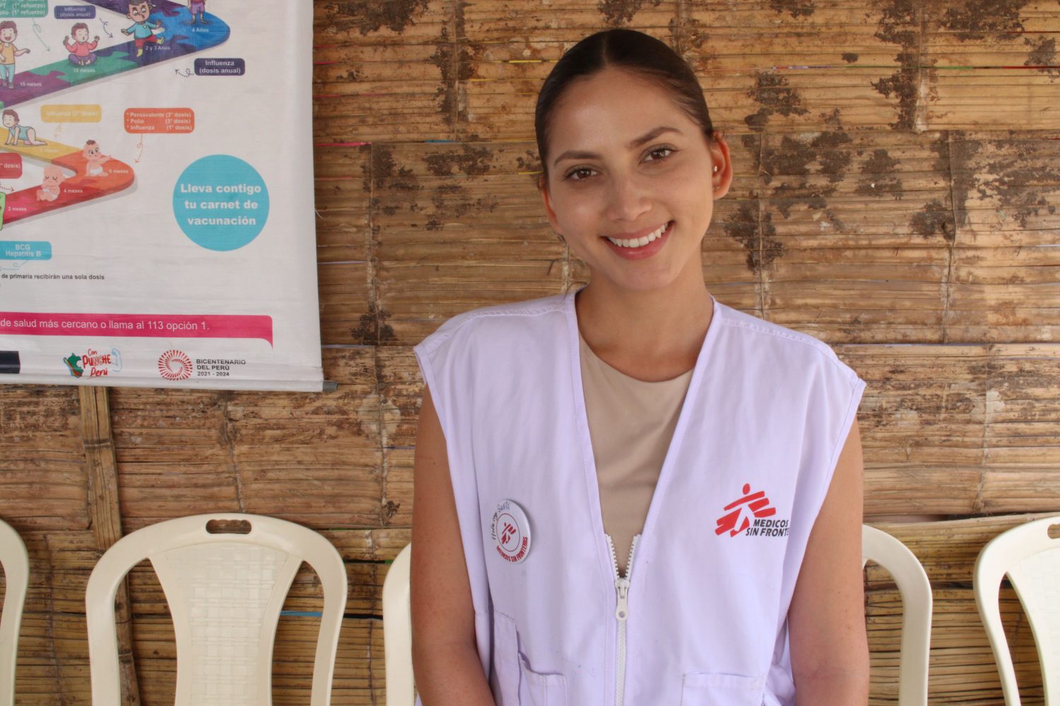Sofía Castaño Villada, trabajadora social en el puesto de salud de MSF en Tumbes, Perú