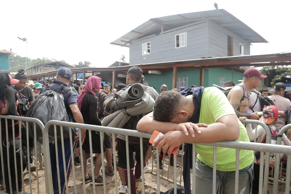 Migrantes en el Tapón del Darién.