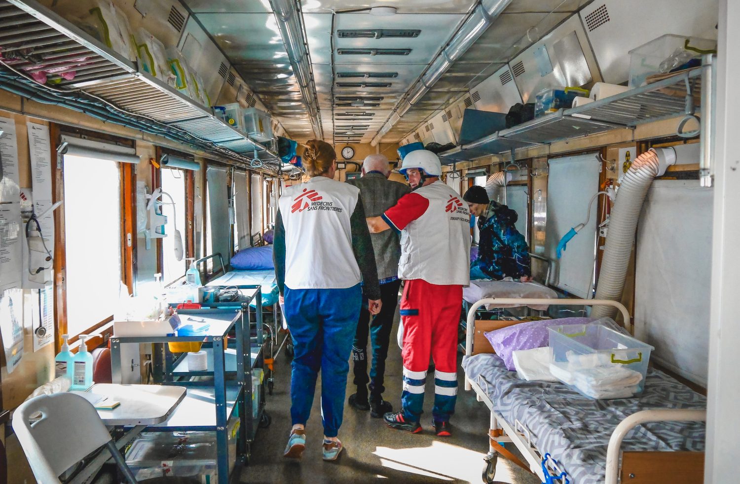 Evacuación de pacientes en Ucrania.
