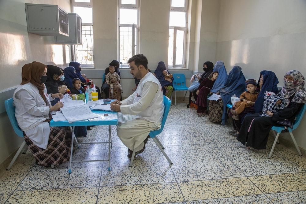 Sala de inscripción médica de MSF en la provincia de Balkh, Afganistán.