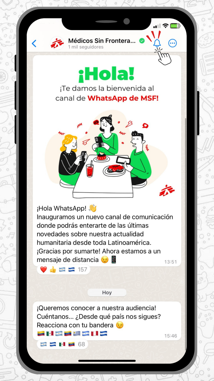 Médicos Sin Fronteras Latinoamérica abrió su canal de WhatsApp.