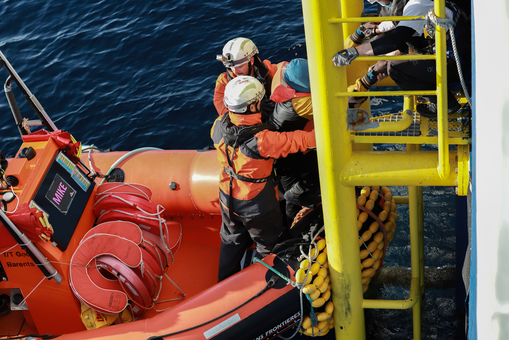 MSF realiza operaciones de rescate en el Mar Mediterráneo. 