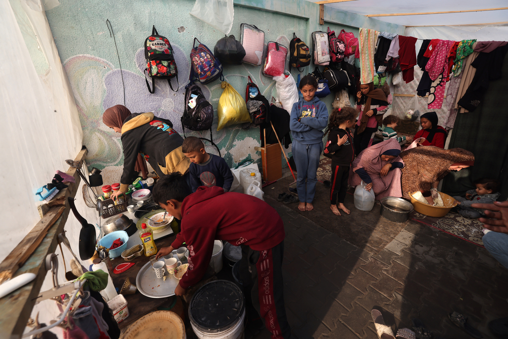 Refugios en Rafah, al sur de Gaza.