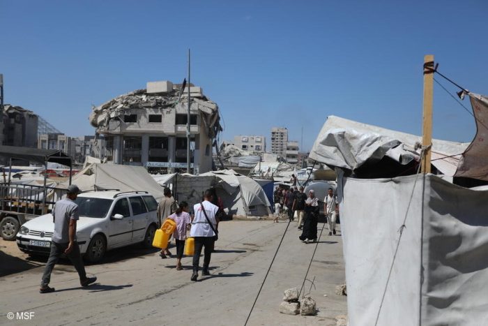 falta de agua en Gaza